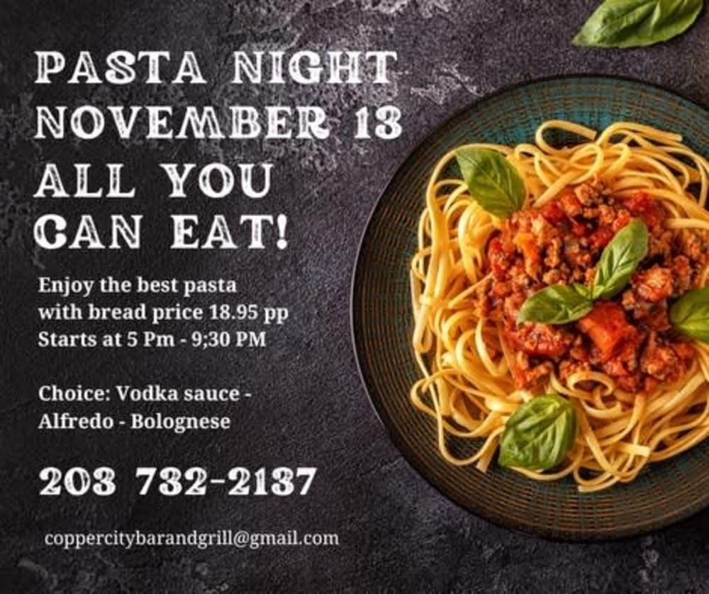 ALL YOU CAN EAT PASTA NIGHT!